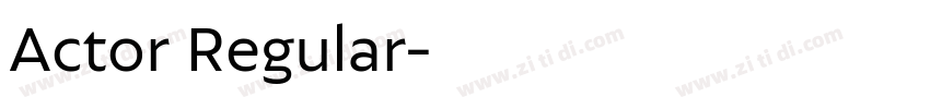 Actor Regular字体转换